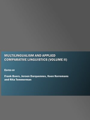 cover image of Multilingualism and Applied Comparative Linguistics, Volume 2